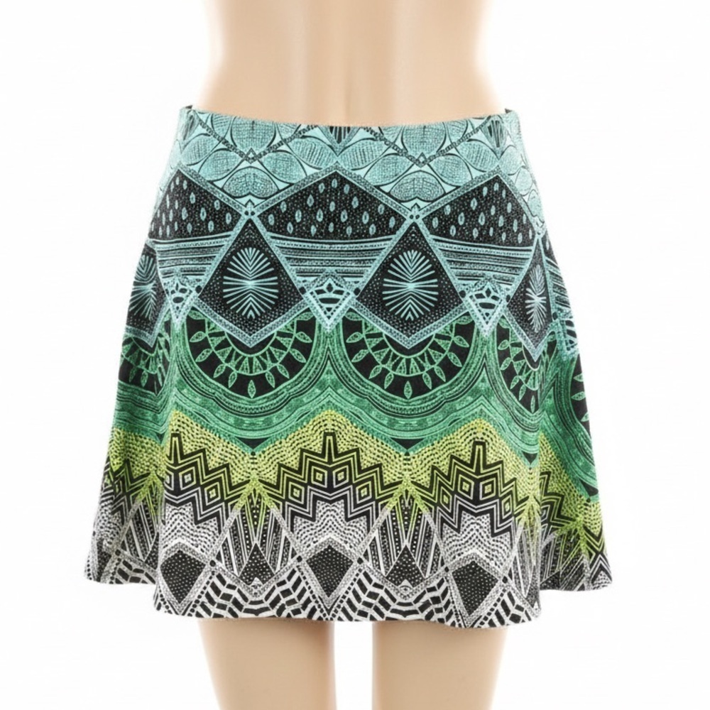 Mara Hoffman Bazaar Blue Aztec Pencil Skirt-Size 2